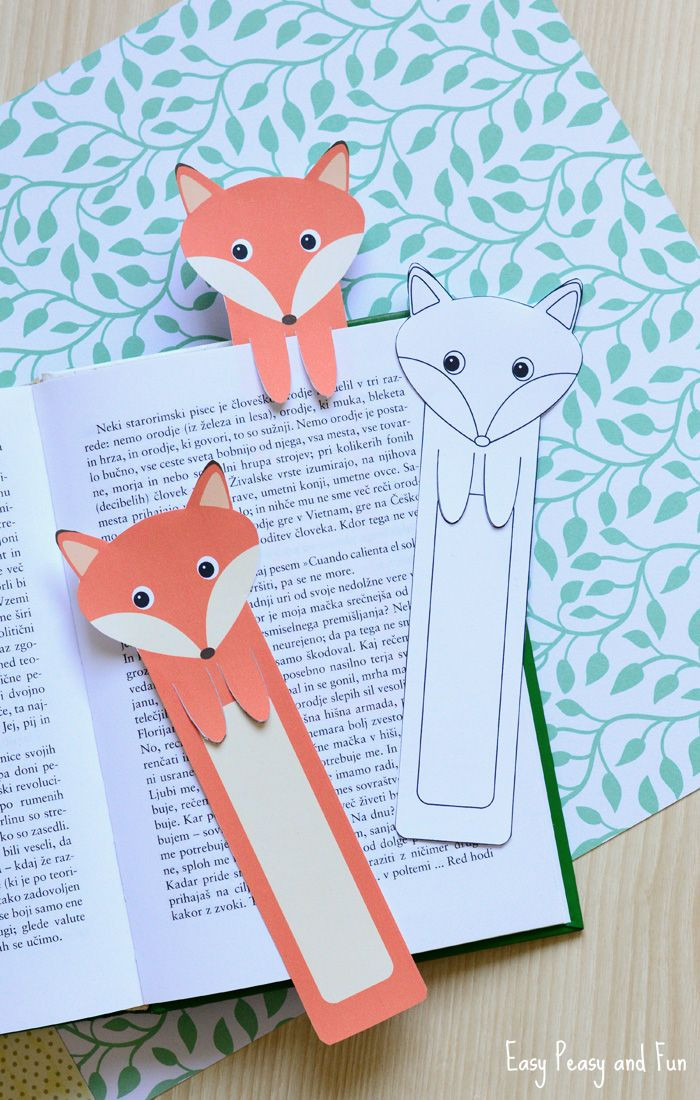 DIY Bookmarks For Kids
 Printable Fox Bookmarks DIY Bookmarks