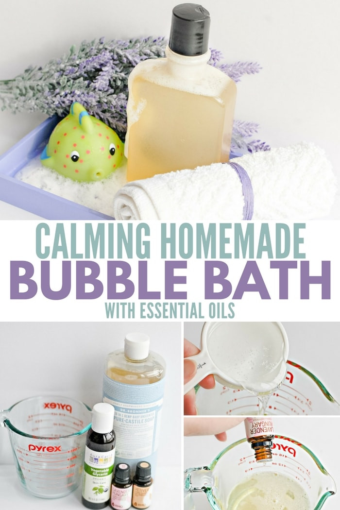 DIY Bubble Bath For Kids
 Calming Homemade Bubble Bath with Essential Oils