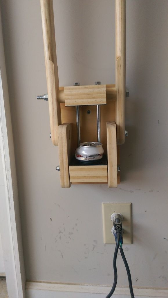 DIY Can Crusher Plans
 Wooden Soda Can Crusher