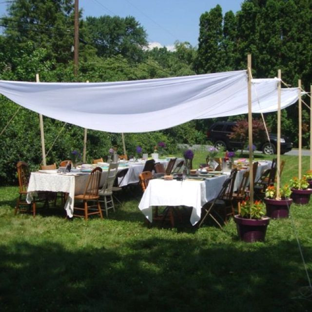 DIY Canopy Outdoor
 Shabby chic canopy for wedding shower in 2019