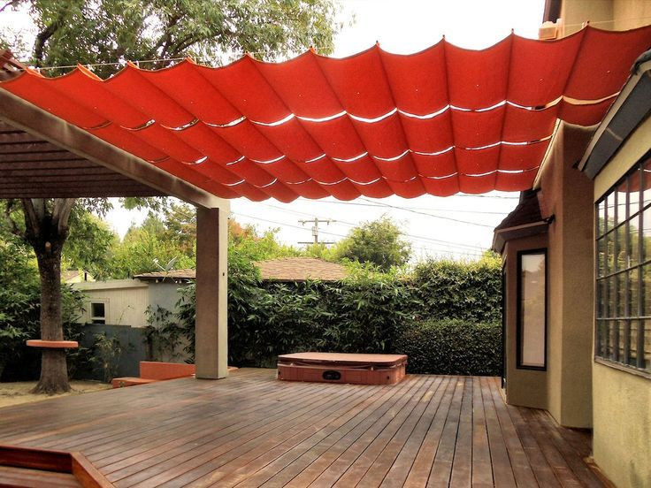 DIY Canopy Outdoor
 Fabric Wire Deck Patio Canopy Ideas hazel