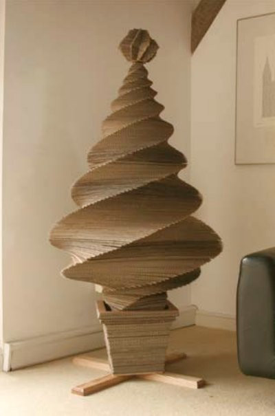 DIY Cardboard Christmas Tree
 Domestic 360 Christmas Tree Decorating on the Cheap