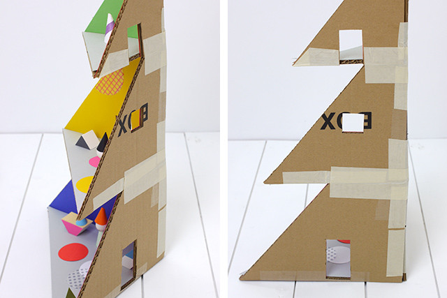 DIY Cardboard Christmas Tree
 Turn a cardboard box into a DIY Christmas dollhouse Cool