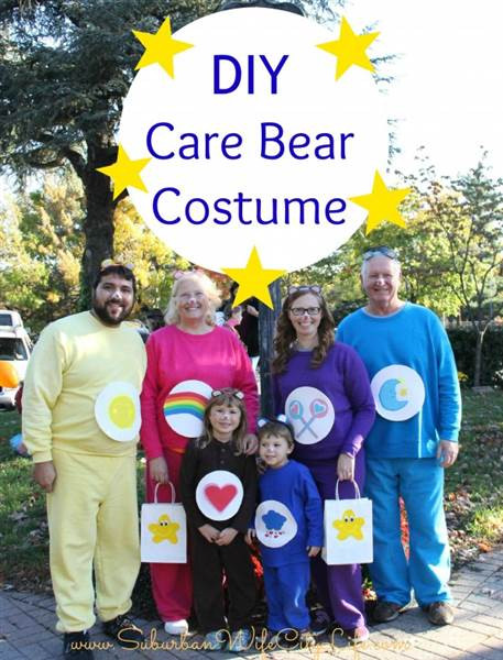 DIY Care Bears Costume
 Easy DIY kids last minute Halloween costumes Care Bears