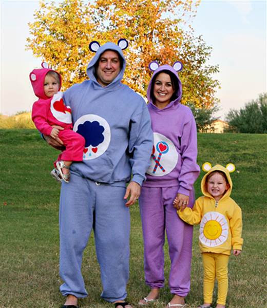 DIY Care Bears Costume
 Team spirit 13 low cost funny DIY Halloween costumes for