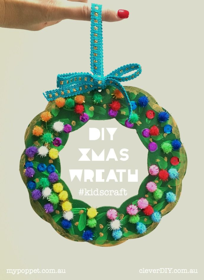 DIY Christmas Craft For Kids
 Kids Craft DIY Christmas Wreath