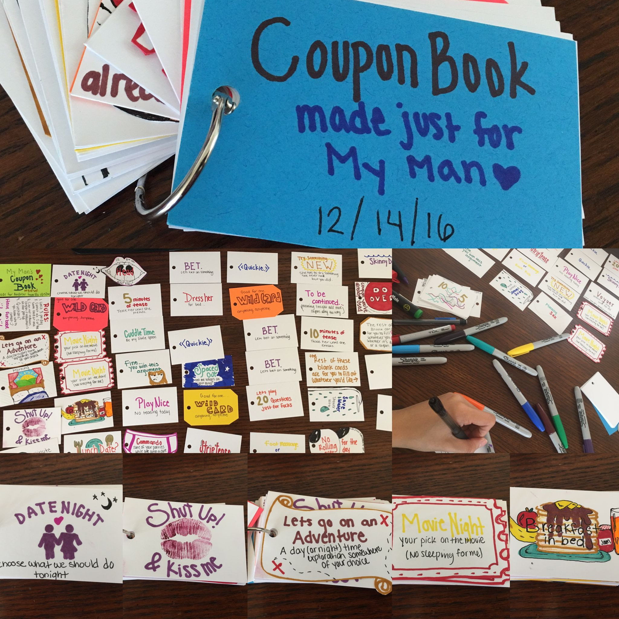 DIY Christmas Gift For Husband
 A coupon book made for my boyfriend as a Christmas t