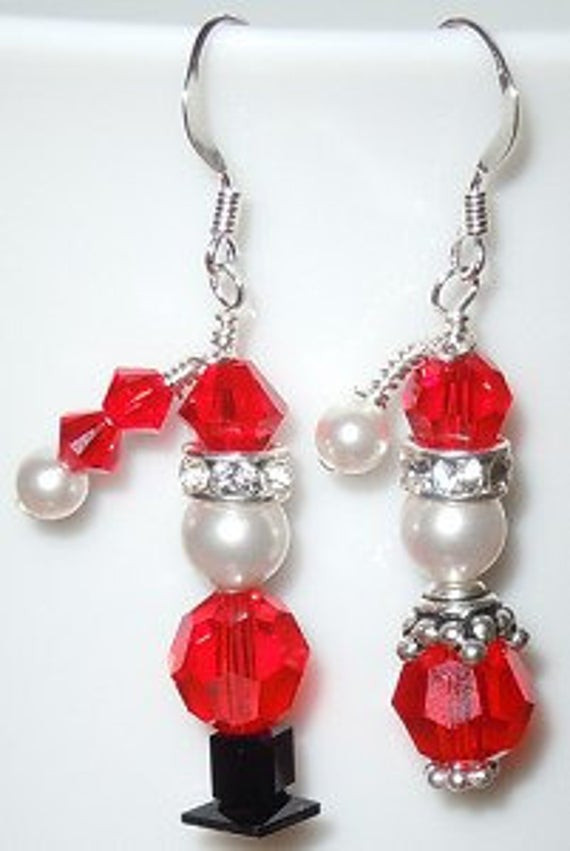 DIY Christmas Jewelry
 Santa & Mrs Claus Christmas Earrings Set Made by