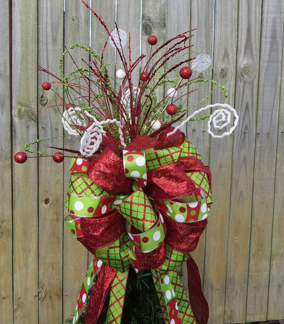 DIY Christmas Tree Bow
 Tree Topper for Christmas Christmas Tree Topper