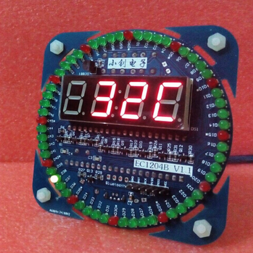 DIY Digital Clock Kit
 4 Modes LED Display DIY DS1302 Rotating LED Electronic
