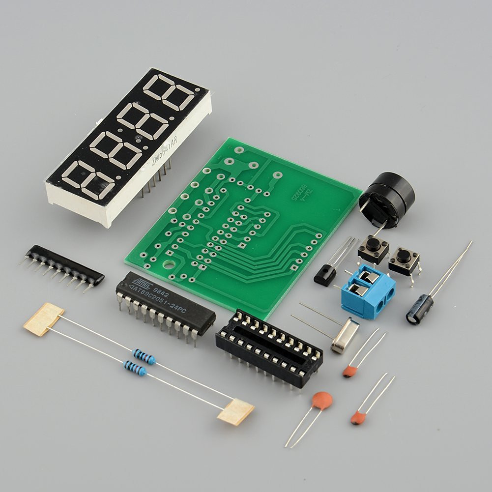DIY Digital Clock Kit
 4 Bits Digital AT89C2051 Electronic Clock Electronic