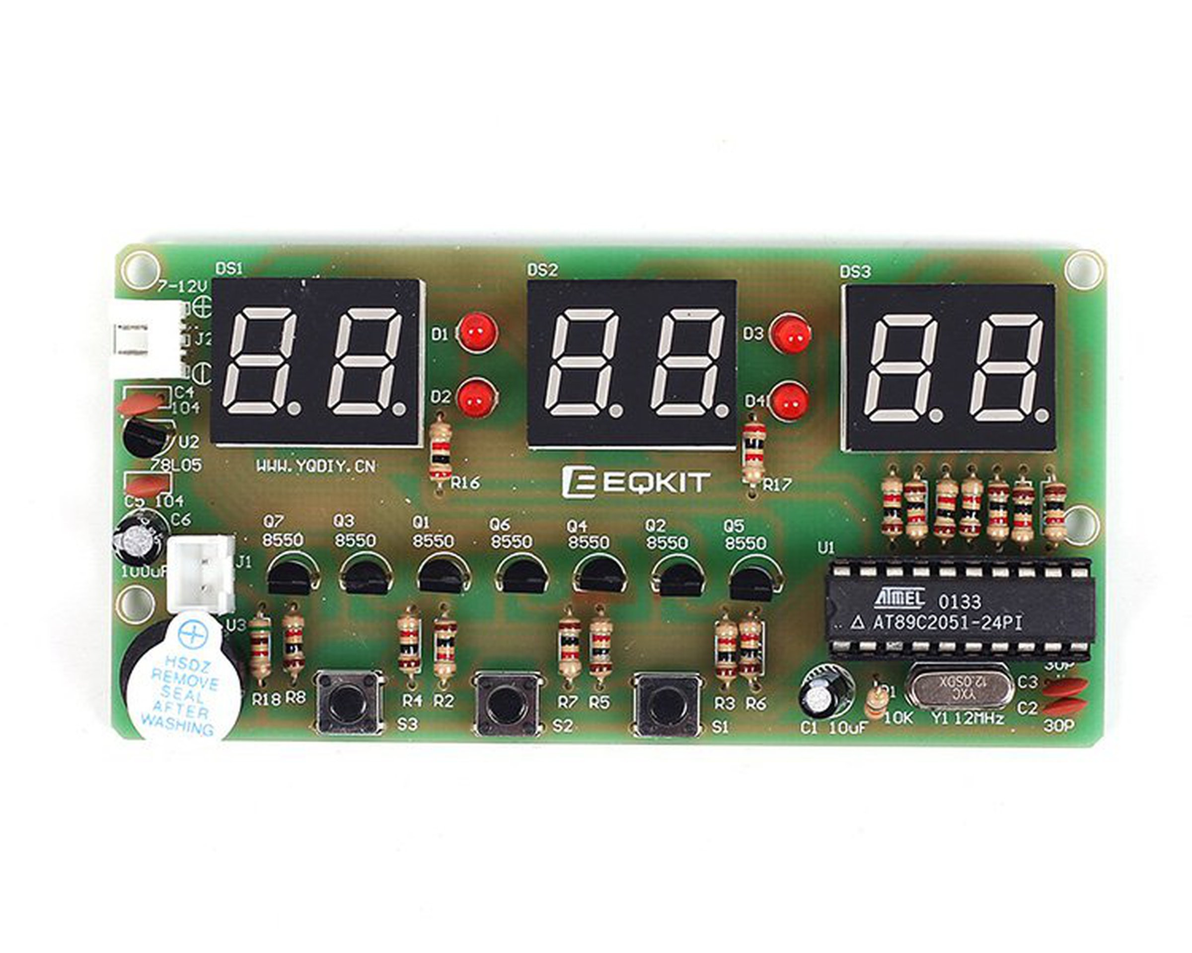 DIY Digital Clock Kit
 C51 Electronic Clock Suite DIY Kits 2042 from ICStation