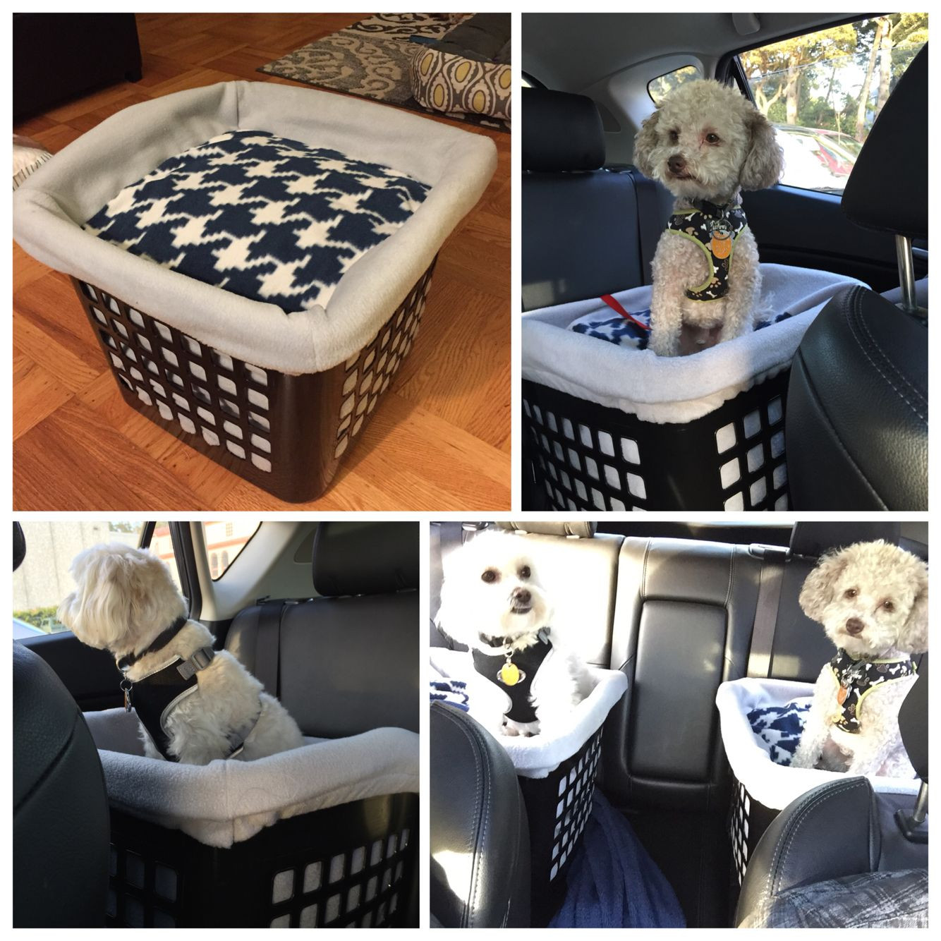 DIY Dog Car Booster Seat
 DIY dog booster seat for the car Cut out two bigger holes