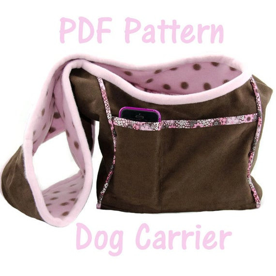 DIY Dog Carrier
 Dog Carrier PDF Sewing Pattern Tutorial Small Dog by
