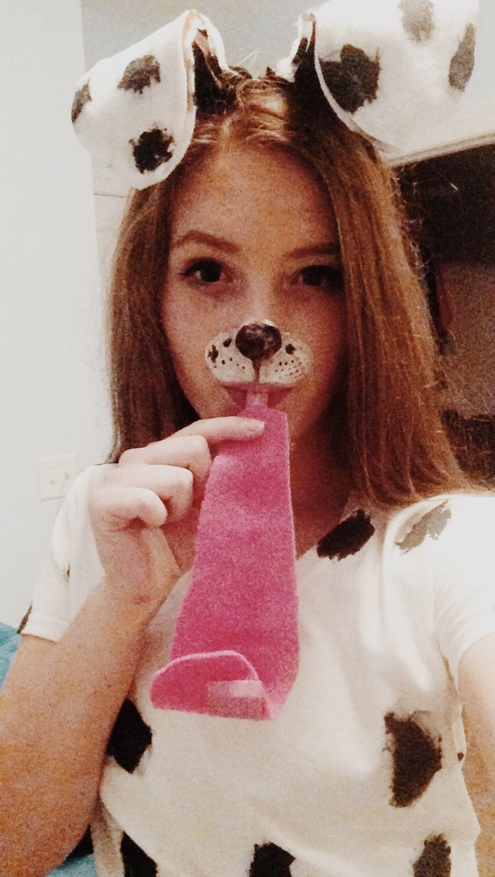 DIY Dog Filter Costume
 Dalmatian snapchat filter costume