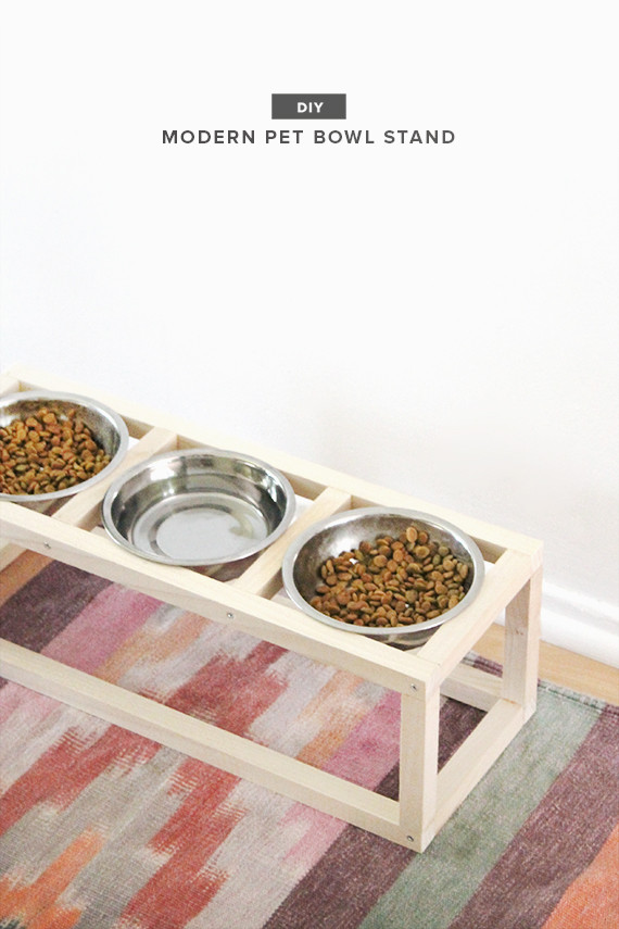 DIY Dog Food Stand
 diy modern pet bowl stand almost makes perfect