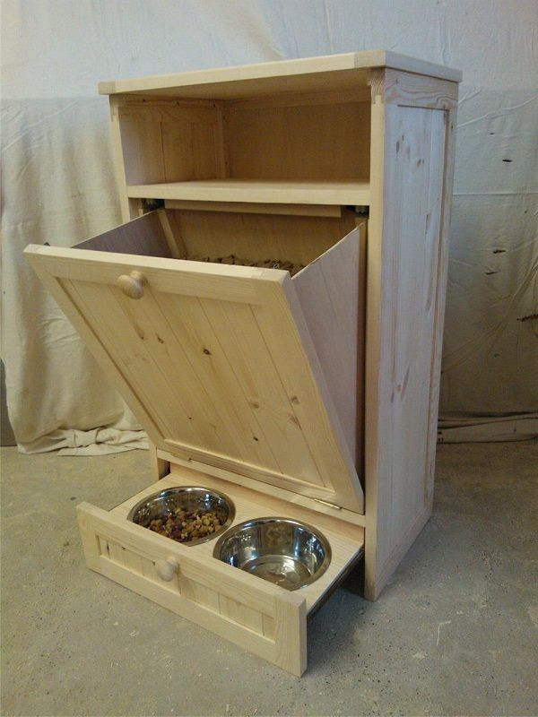 DIY Dog Food Storage
 Pet Food Cabinet With Bowls Pics