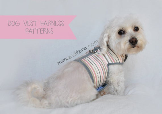 DIY Dog Harness Pattern
 Dog Harness Pattern size M Vest Harness Sewing por