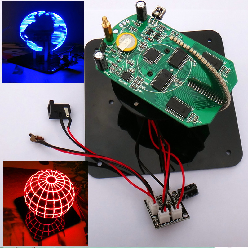 DIY Electronic Kits
 Spherical rotary LED kit 56 rotating clock scattered light