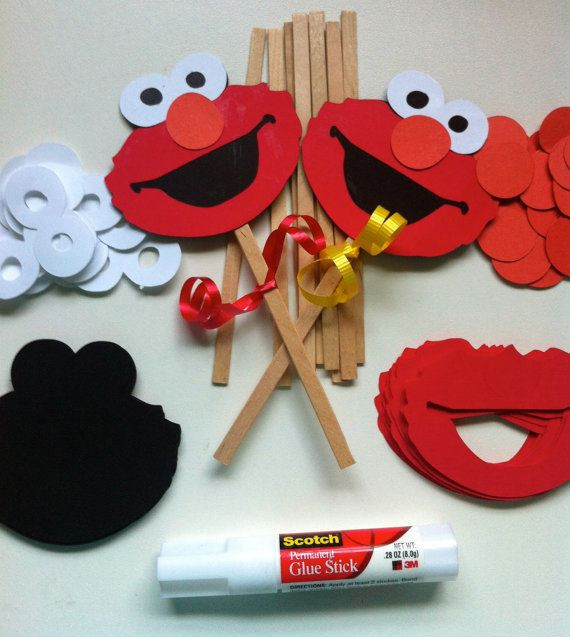 DIY Elmo Decorations
 DIY Elmo Inspired Kids Party Craft by FromBeths on Etsy