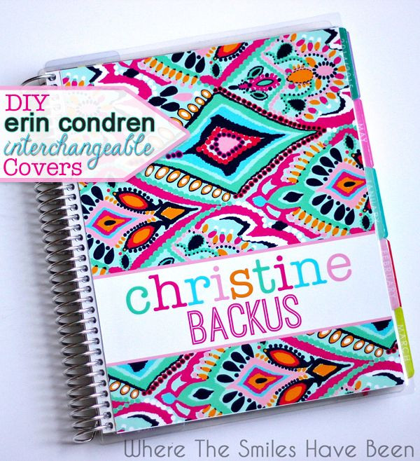 DIY Erin Condren Planner
 DIY Erin Condren Life Planner Interchangeable Covers
