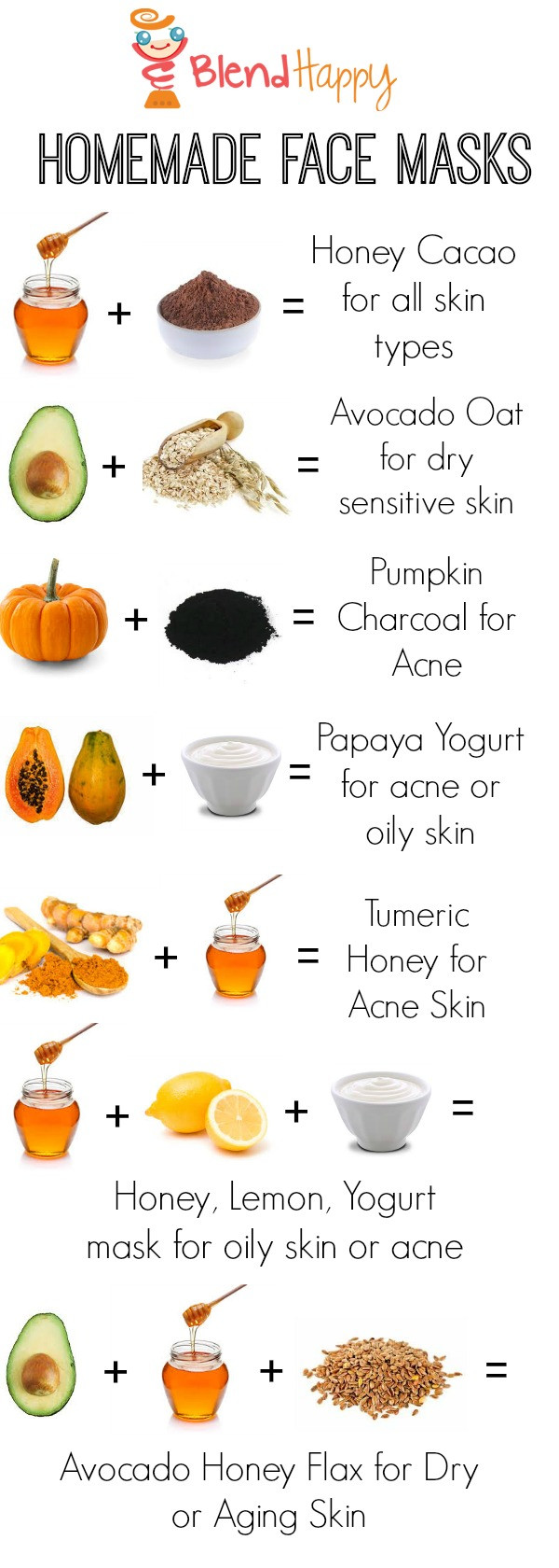 DIY Face Masks For Acne
 10 Foods You Can Turn into Homemade Face Masks Blendhappy