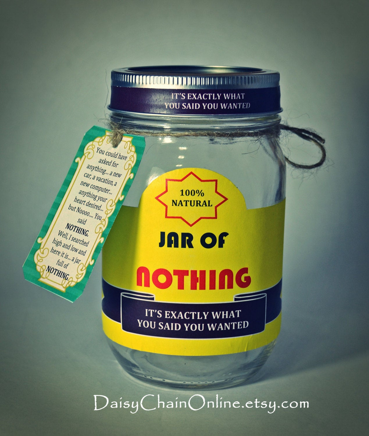 DIY Gag Gifts
 Printable Labels for DIY Jar of Nothing DIY Gag