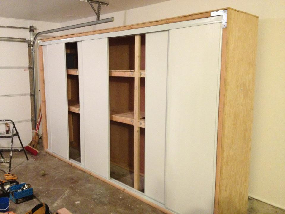 DIY Garage Cabinet Plans
 Anthony Valentino DIY Garage Storage with Sliding Doors