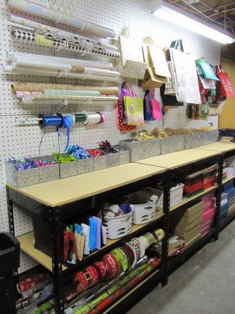 DIY Gift Wrap Station
 Workbench Turned into Gift Wrap Center Sew Many Ways