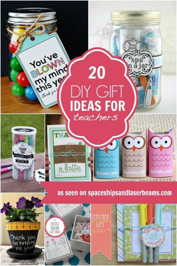 DIY Gifts For Teachers
 20 DIY Gift Ideas for Teachers