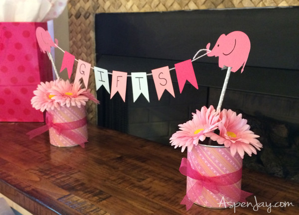 Diy Girl Baby Shower Decorations
 Pink Elephant Baby Shower Aspen Jay