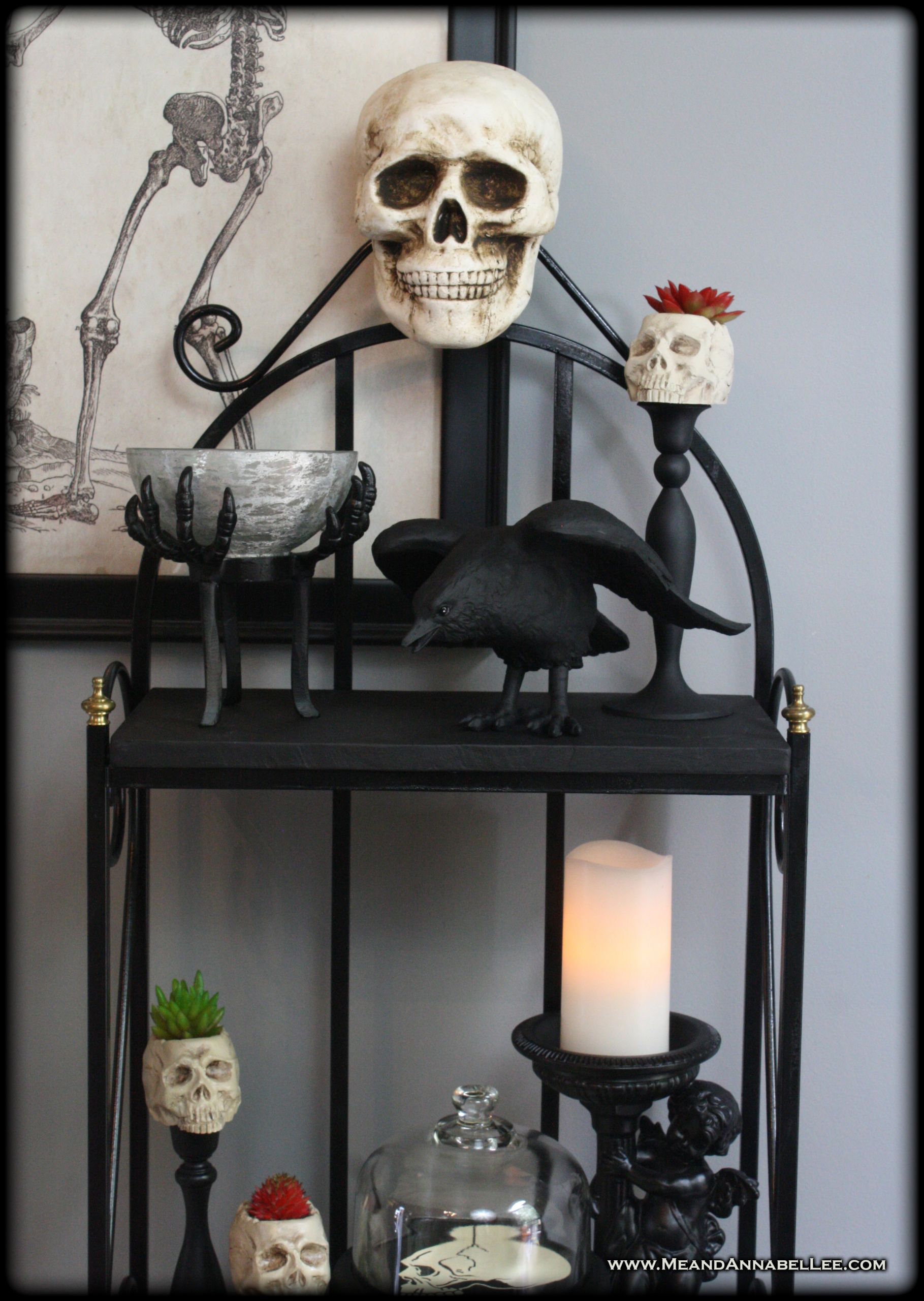 DIY Gothic Home Decor
 DIY Gothic Skull Baker s Rack Shelf