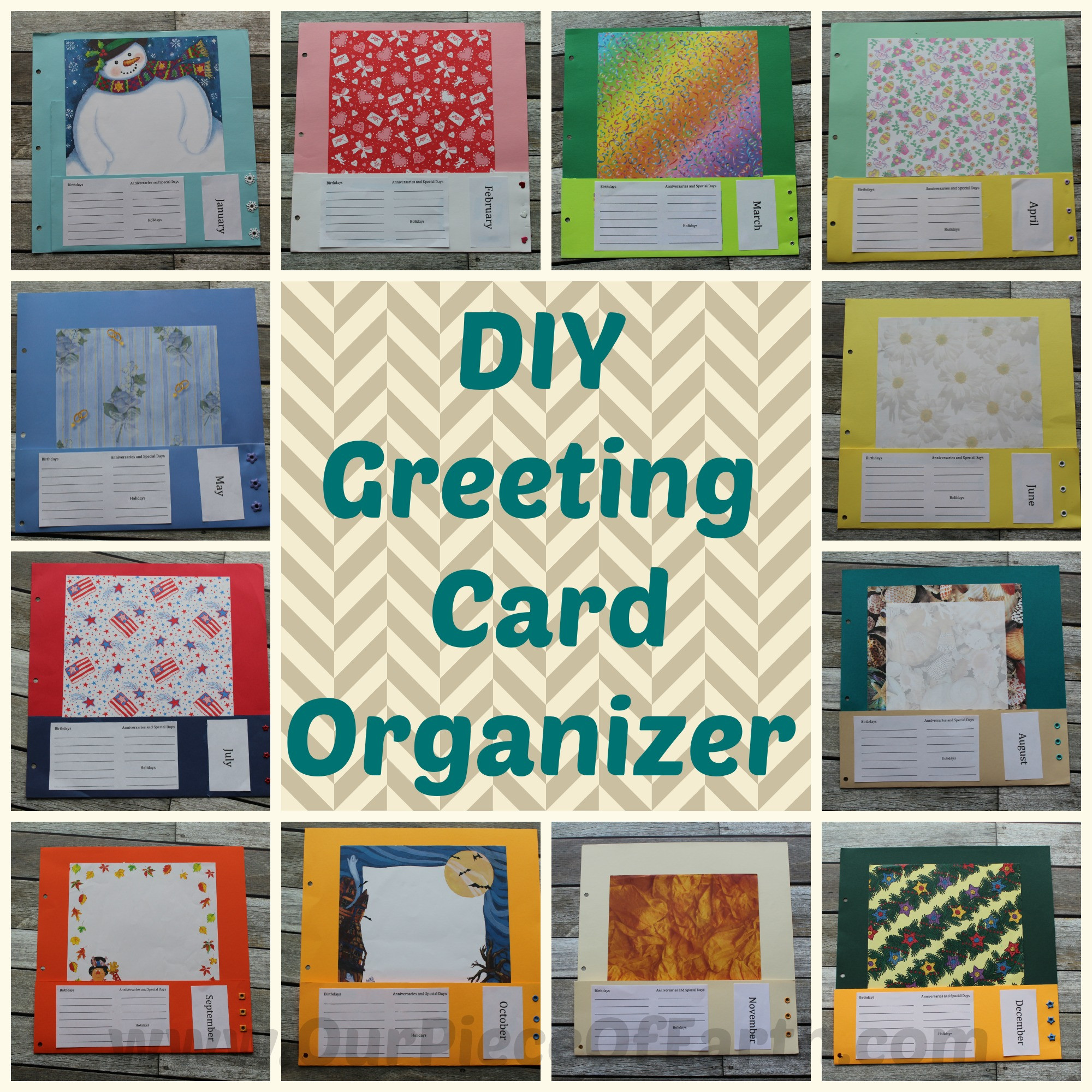 DIY Greeting Card Organizer
 DIY Greeting Card Organizer Our Piece of Earth