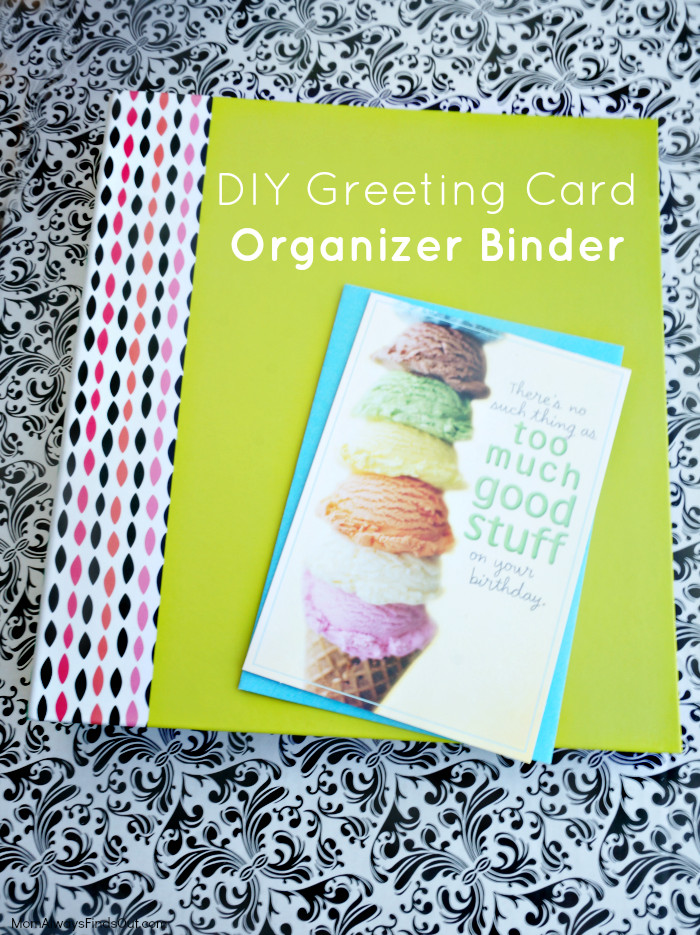 DIY Greeting Card Organizer
 DIY Greeting Card Organizer Binder