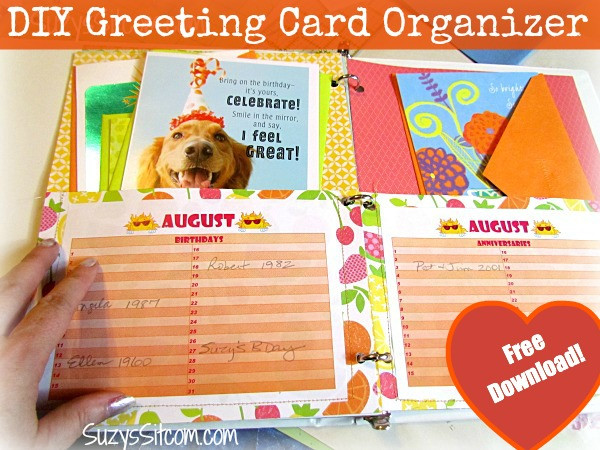 DIY Greeting Card Organizer
 Create your own Greeting Card Organizer free