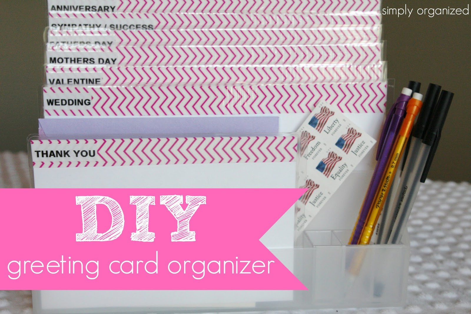 DIY Greeting Card Organizer
 DIY greeting card organizer simply organized