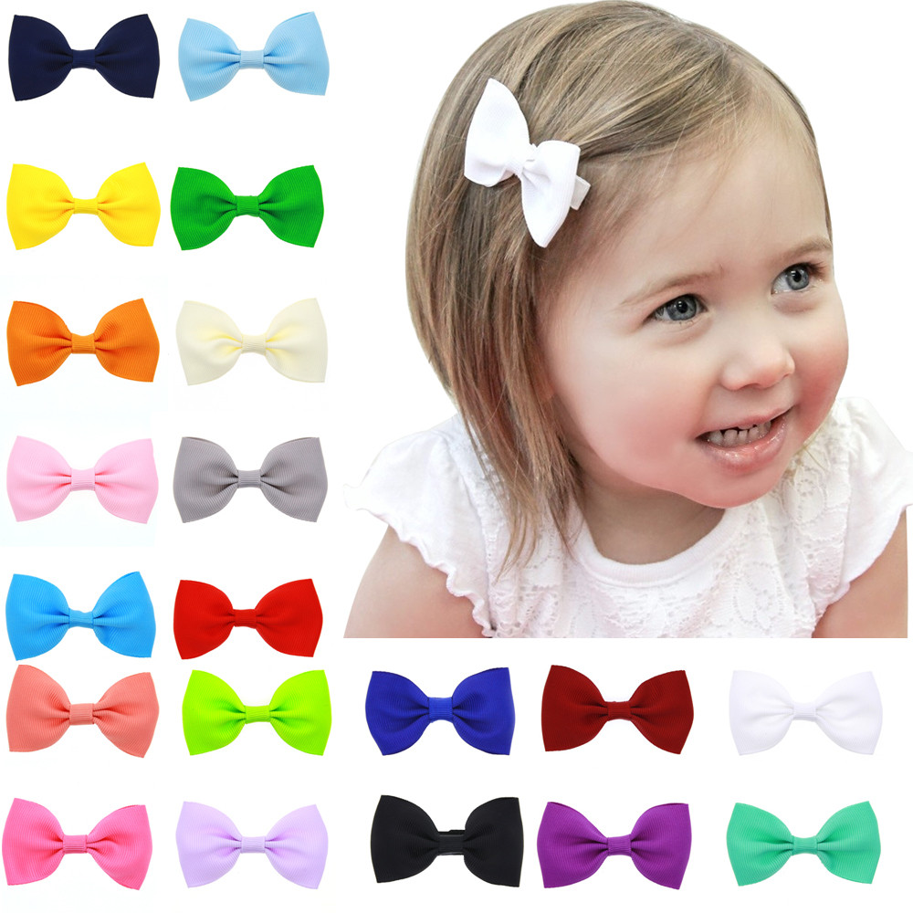 DIY Hair Clips For Toddlers
 20pcs lot 2 75 Boutique Ribbon Bow Hair Clip Barrettes
