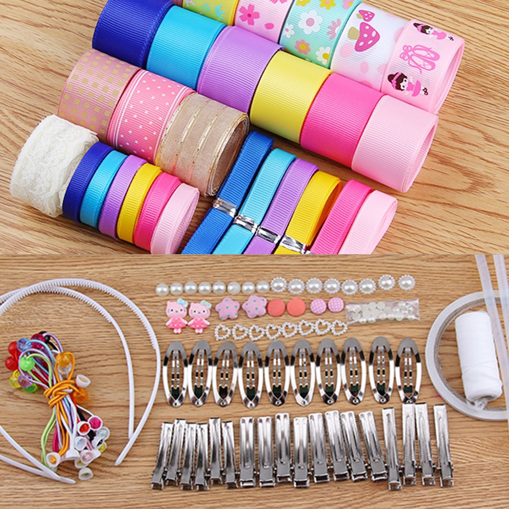 DIY Hair Clips For Toddlers
 SUNNYCLUE 50 Sets Alligator Hair Clip Ropes Bands Kit