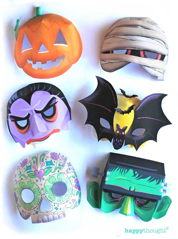 DIY Halloween Masks
 Spooky printable Halloween masks 10 easy make DIY