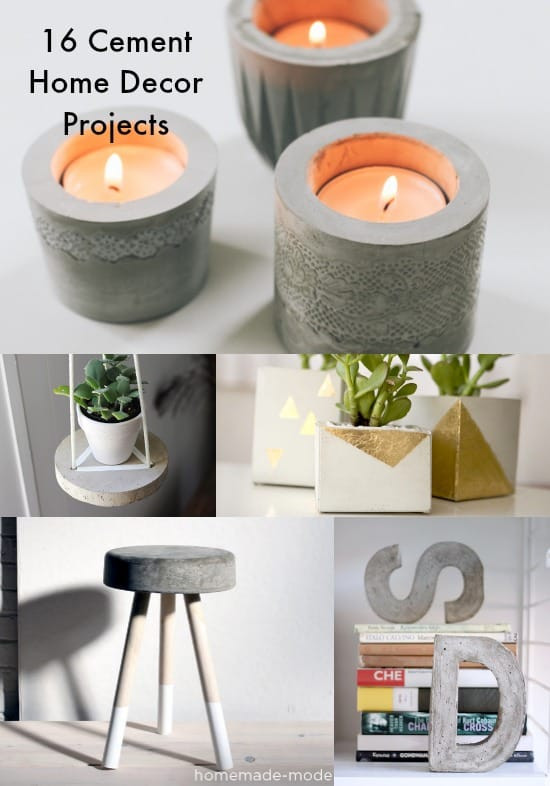 DIY Home Decorations Crafts
 16 DIY Concrete Projects For Home Decor DIY Candy