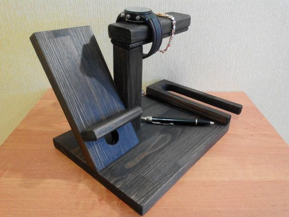 DIY Iphone Dock Wood
 IPhone stand iPhone 7 7Plus stand iWatch holder