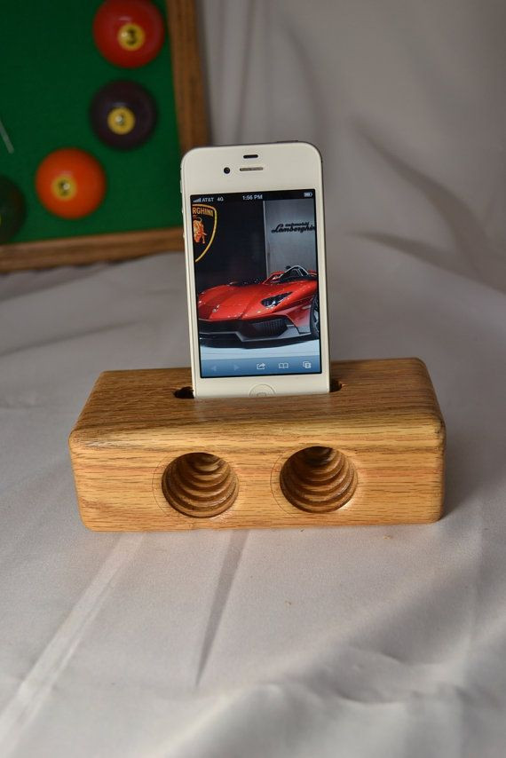 DIY Iphone Dock Wood
 iPhone Acoustic Speaker iPhone Woodne Dock by