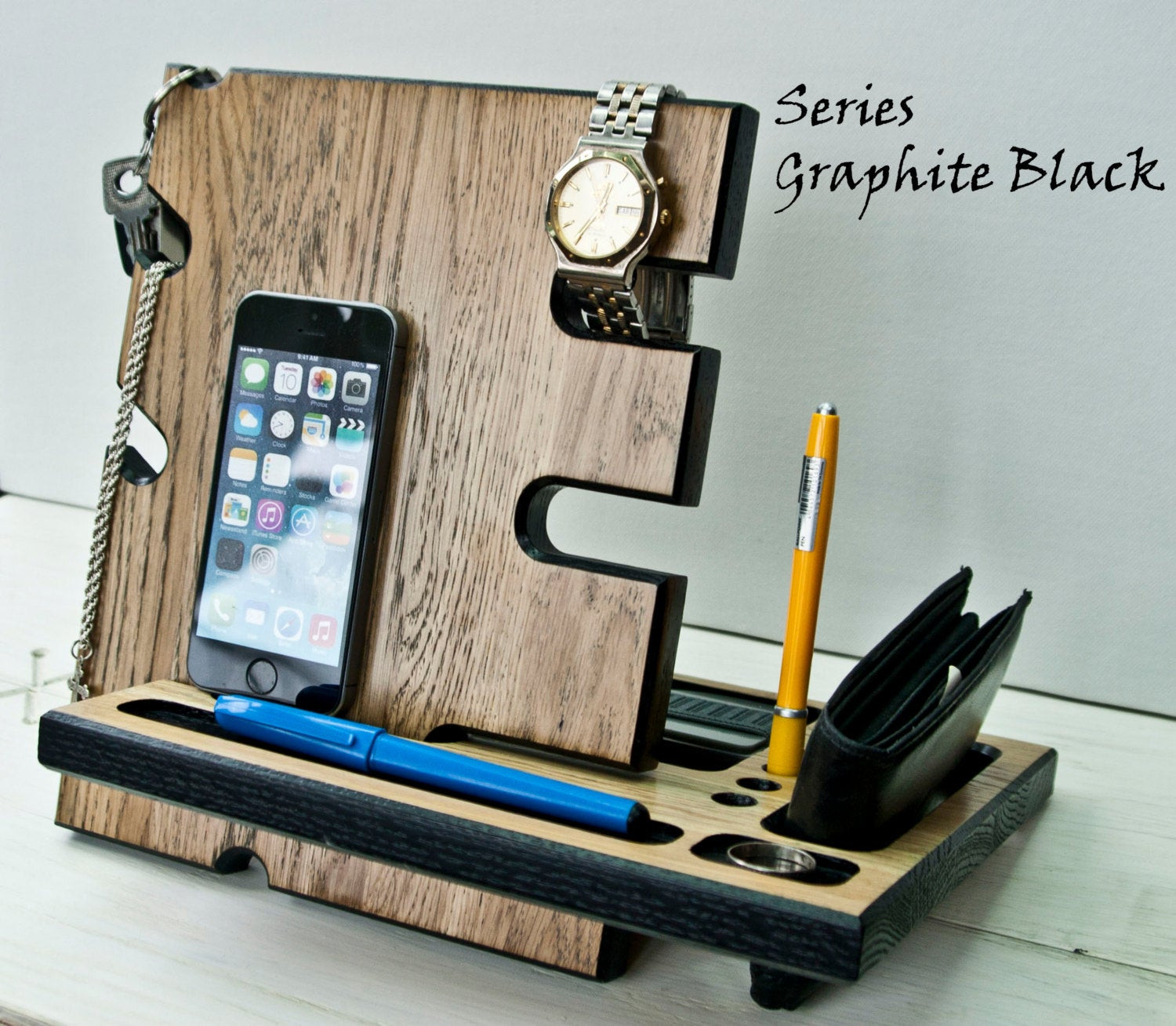 DIY Iphone Dock Wood
 Wooden stand desk accessories wood iphone dock by DibrovaStore