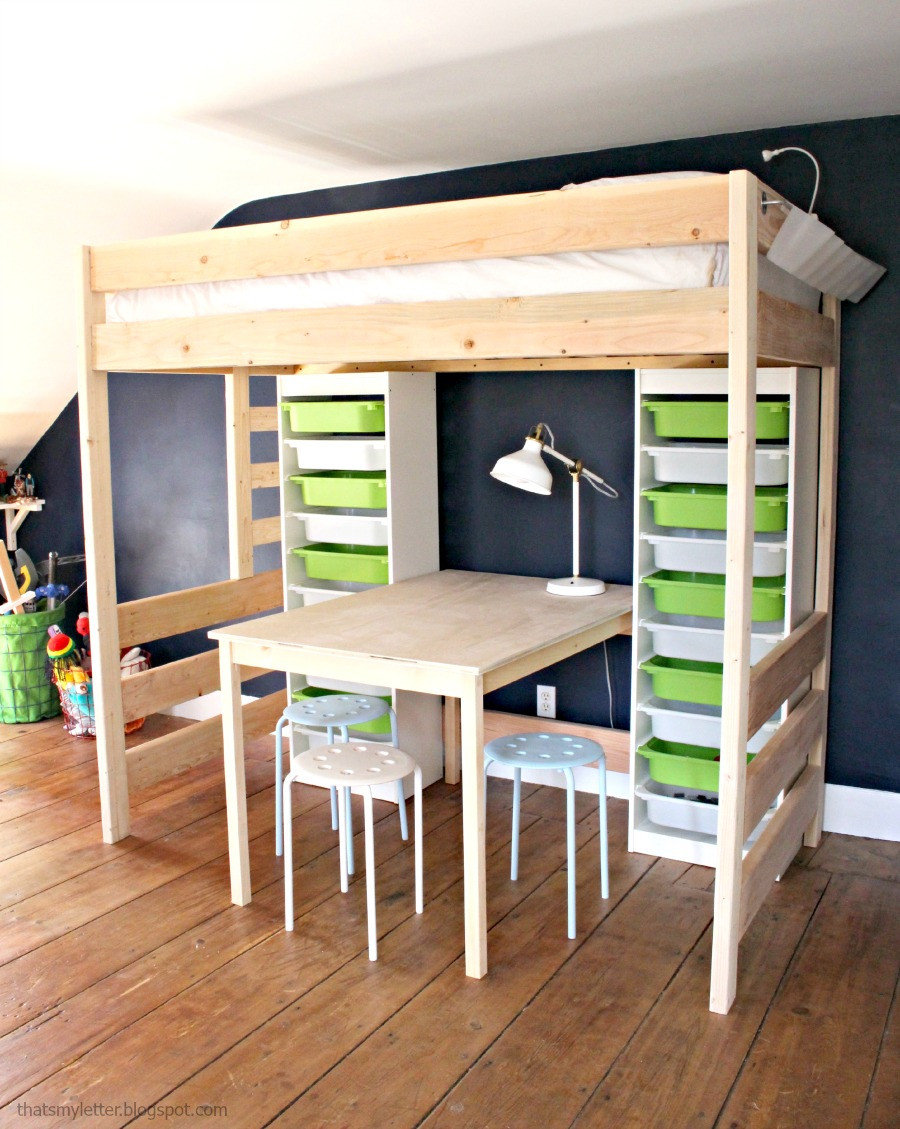 DIY Kids Bed With Storage
 15 Amazing DIY Loft Beds for Kids Remodelaholic