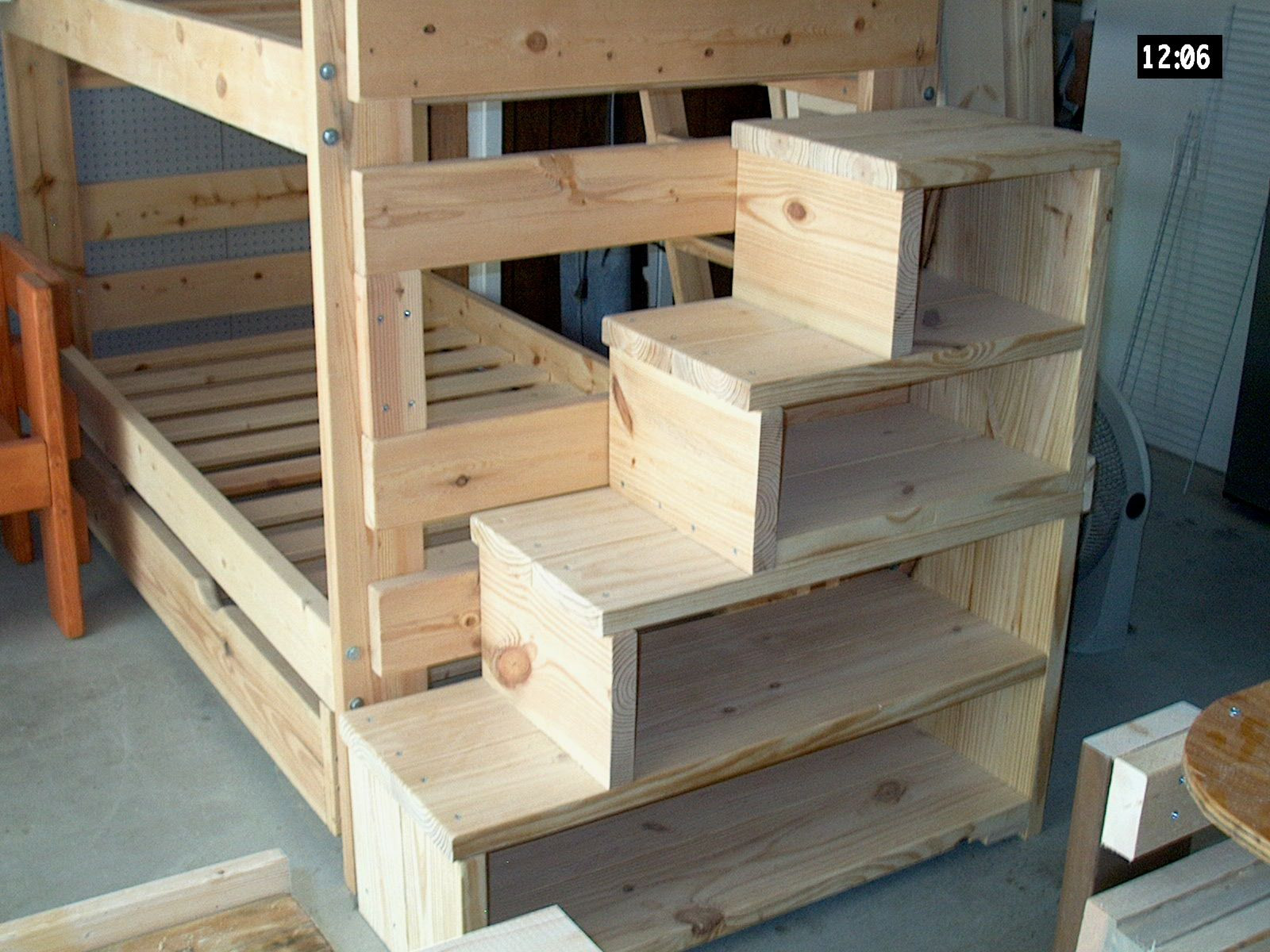 DIY Kids Bed With Storage
 Sturdy stair and storage link is worthless but pic is