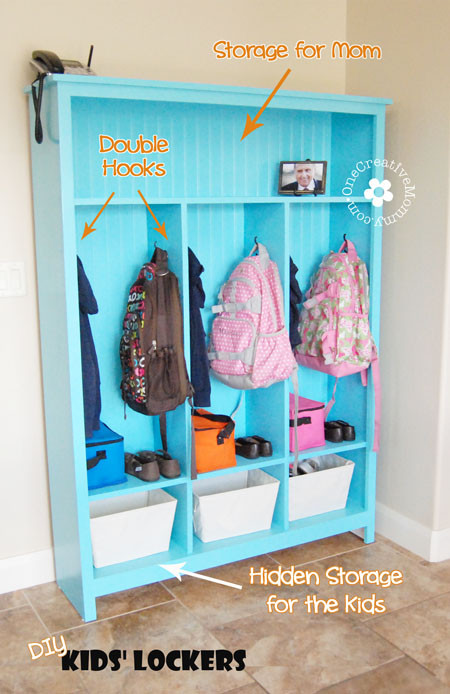 DIY Kids Lockers
 25 Creative Organization Solutions Happy Hour Projects