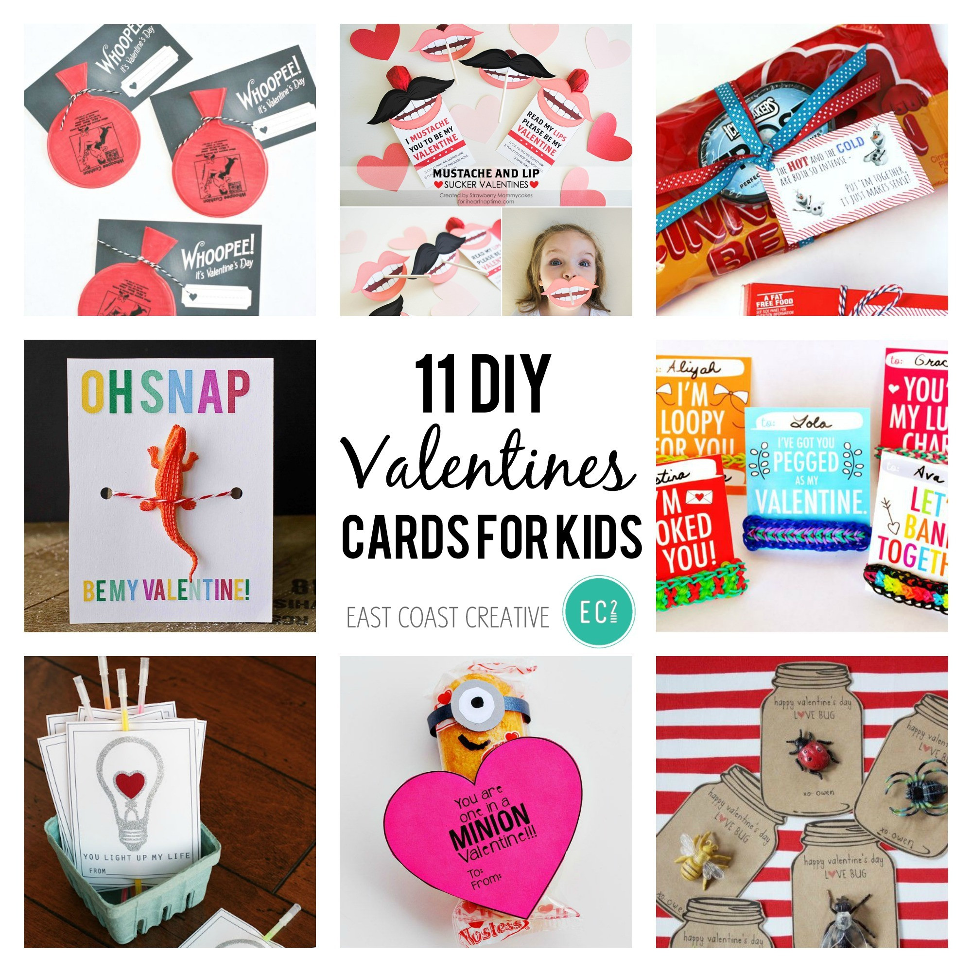 Diy Kids Valentines
 11 DIY Valentine’s Day Cards for Kids
