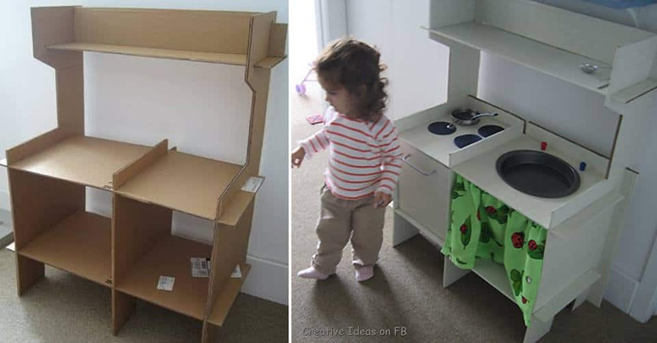 DIY Kitchens For Kids
 DIY Cardboard Play Kitchen