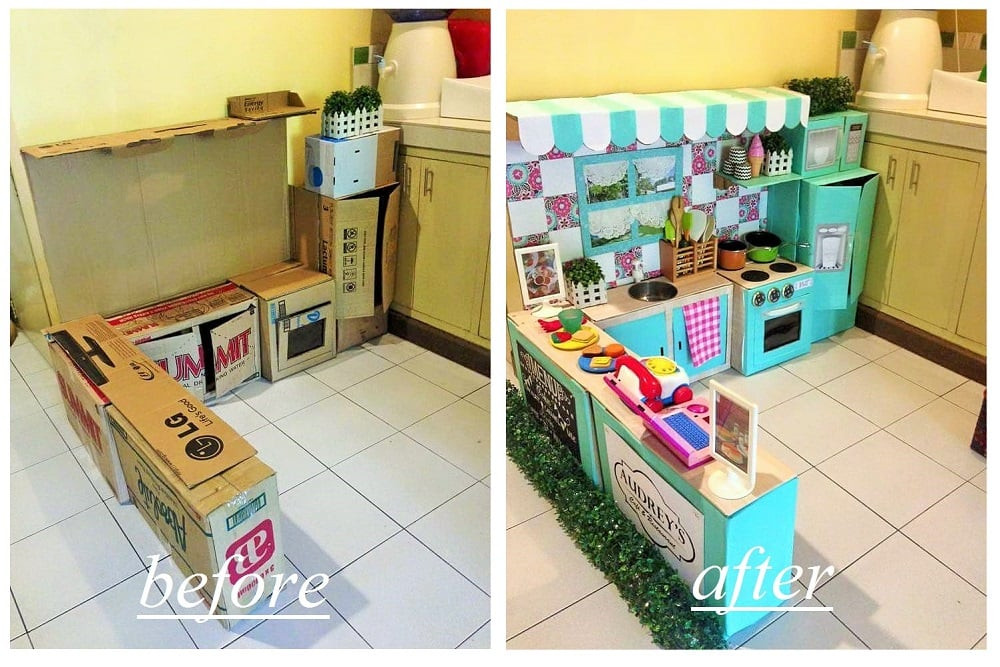 DIY Kitchens For Kids
 DIY Cardboard Play Kitchen For Kids