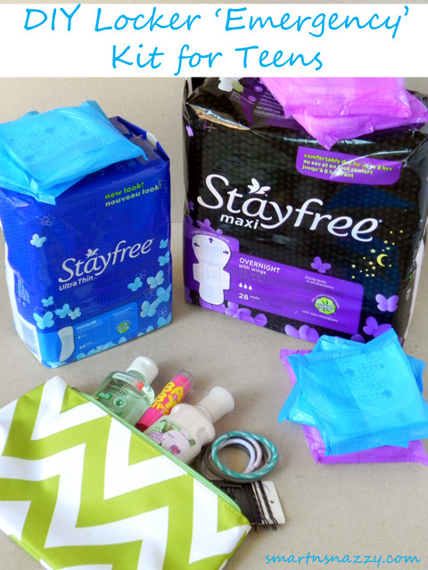 DIY Kits For Girls
 Smart n Snazzy DIY Locker Emergency Kit for Teens